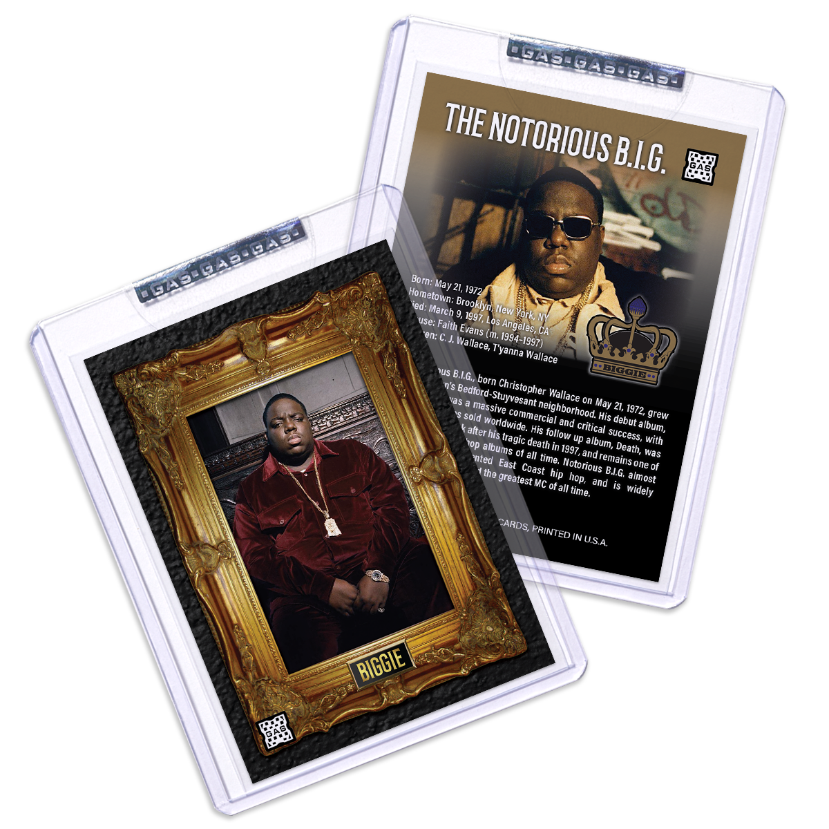 GAS The Notorious B.I.G. Biggie Smalls Trading Card The Notorious B.I